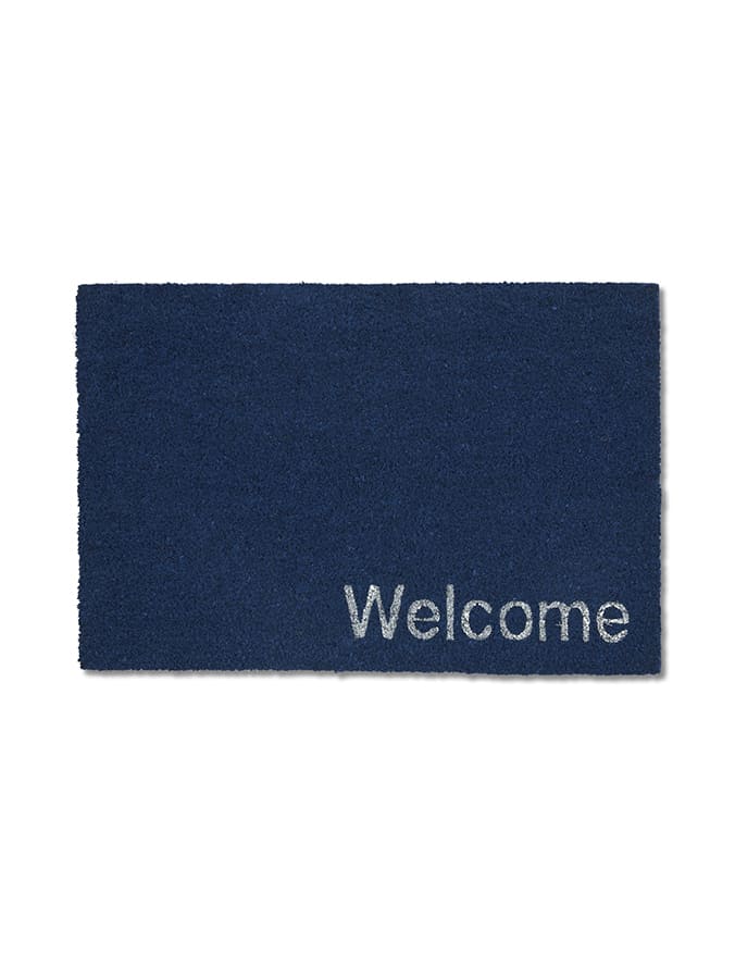 שטיח כניסה לבית “WELCOME” כחול